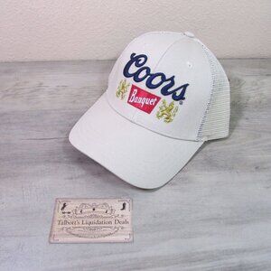 Coors Banquet Adjustable Snapback Meshback Trucker Baseball Cap Hat Tan